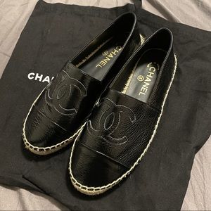 Chanel Black Espadrilles Shoes